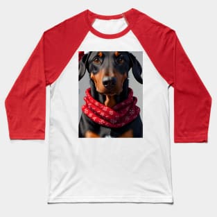 Christmas Doberman puppy gift Baseball T-Shirt